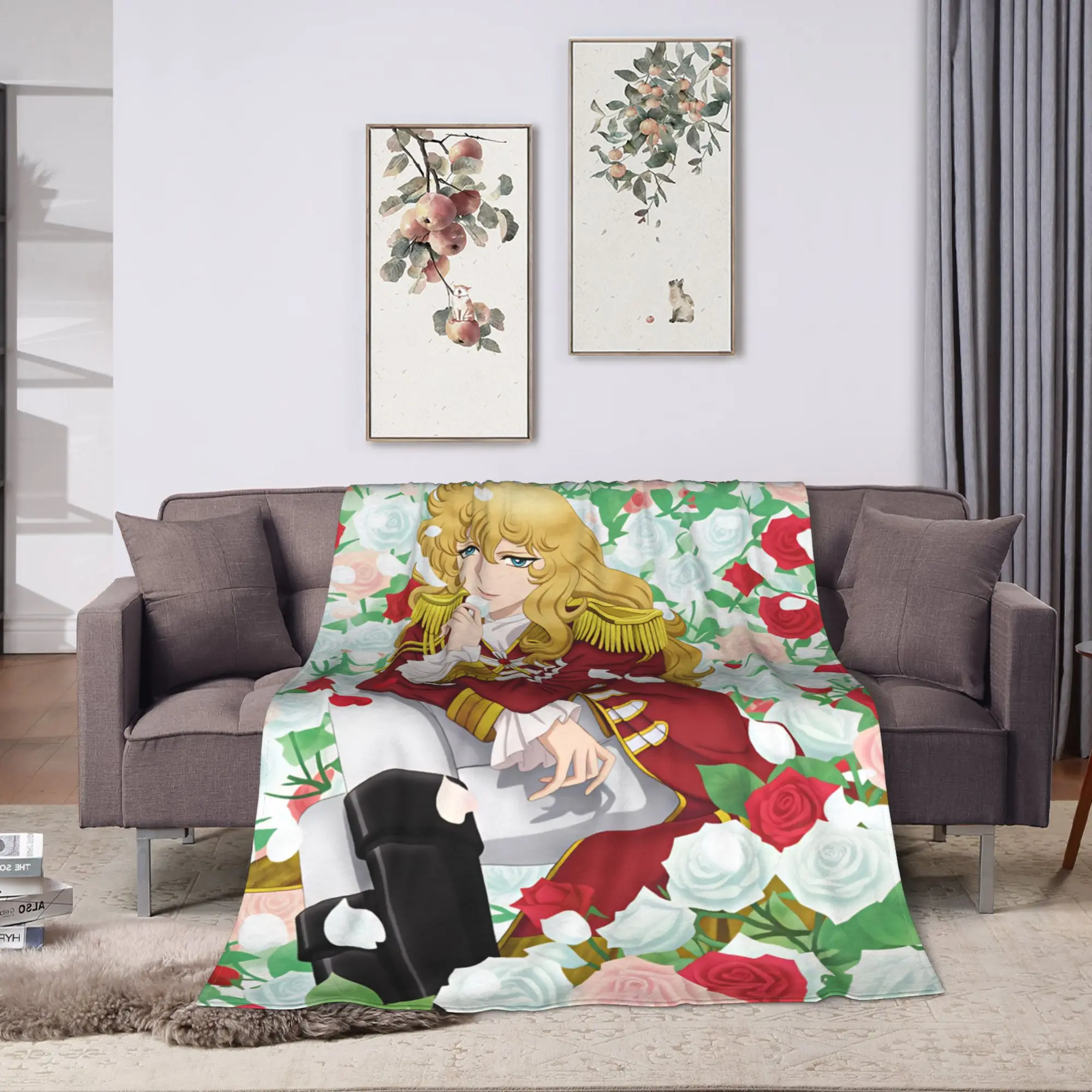 Rose of V-Versailles Lady  Blanket  Warm Soft Plush Throw Blanket For Home Decor Travel Office Flannel Bedspread Bed Cover