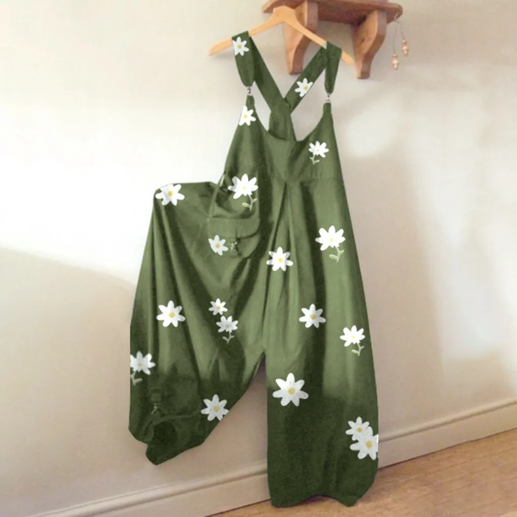 

Harajuku Fashion Wide-leg Jumpsuit 2023 Baggy Pants Casual Printing Vintage Jump Suit One-piece Women Summer Oversize Jumpsuits