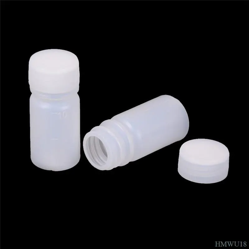 10Pcs 10ml Plastic Reagent Empty Seal Bottles Medicine Sample Vials Liquid Holder Vial Container Reagent Packing Bottle