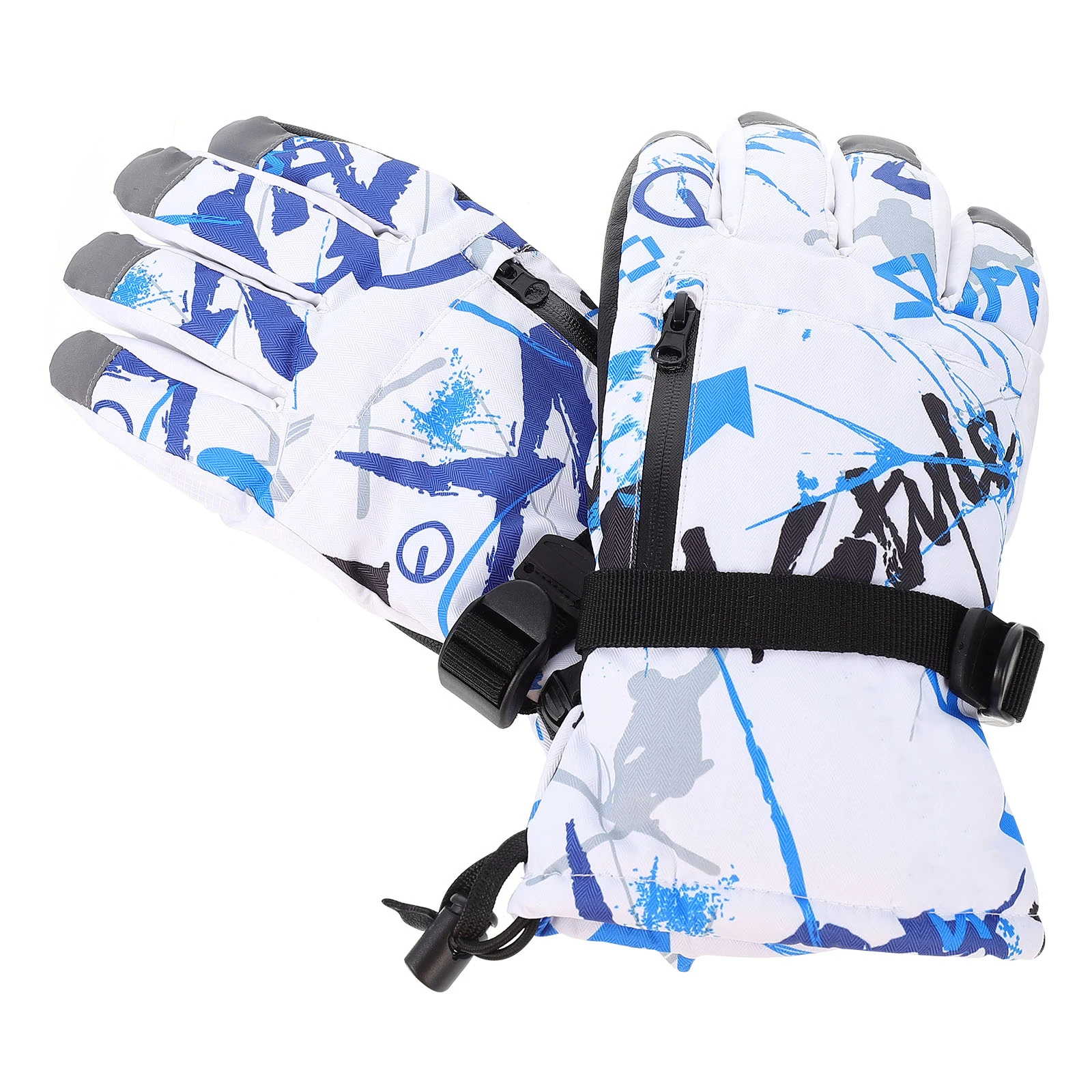 

Ski Warm Waterproof Mittens for Men Outdoor Skiing Gloves Women Children Black Thickened Outdoor Gloves