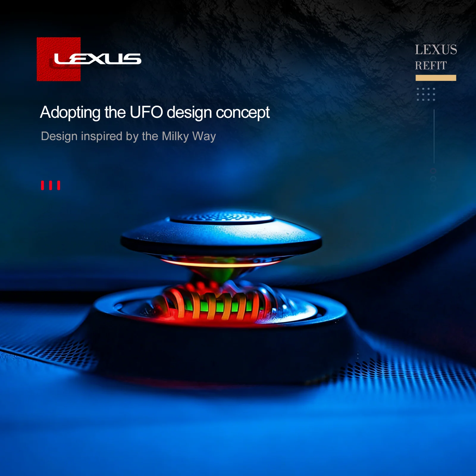 Motorized Retractable Floating Mid‑High Tweeters Ambient Lighting Speaker For Lexus RX 2016‑2023 Plug & Play OEM Fit Install