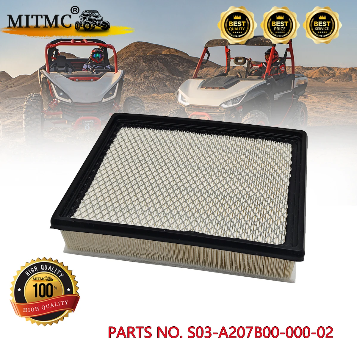 

High Quality Air Filter For SGW Fugleman Villain UTV Air Filtration System Replacement Parts No. S03-A207B00-000-02