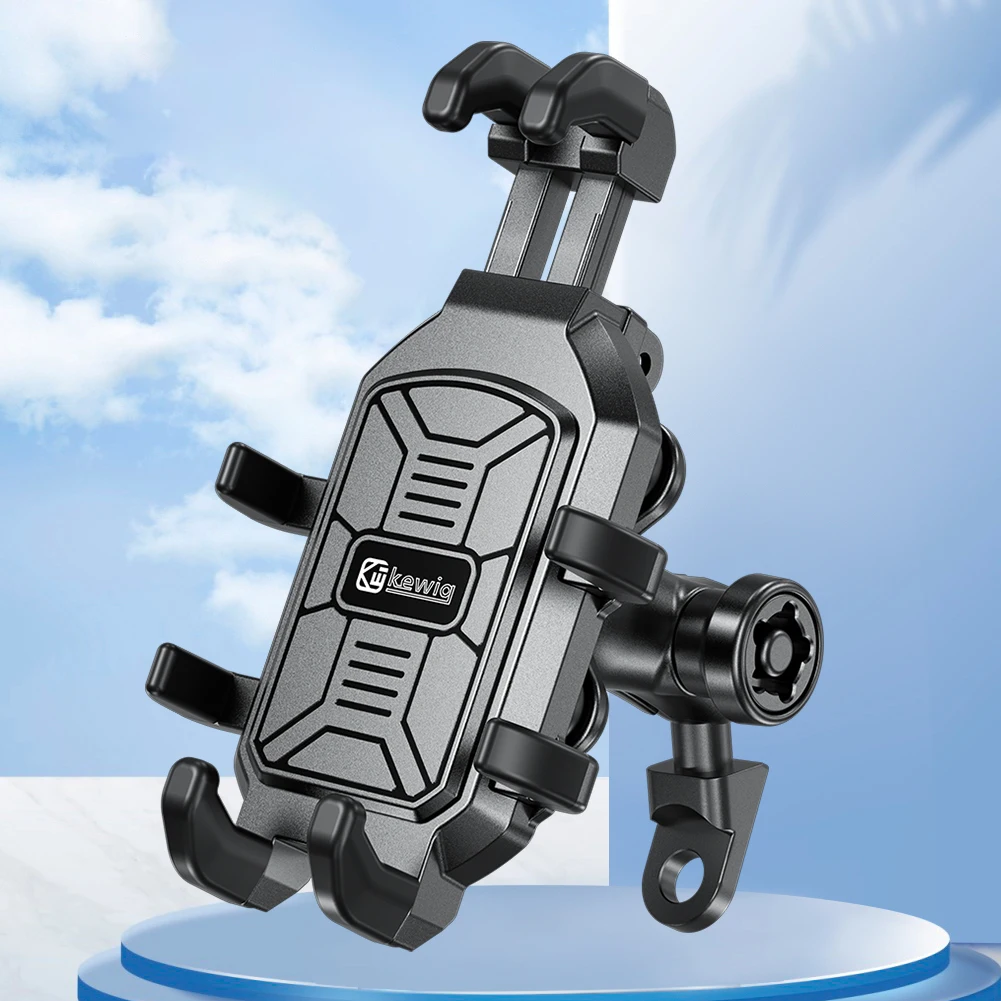 Motorcycle Phone Holder Anti-Shake Anti-Theft Motorcycle Phone Mount Adjustable Navigation Bracket