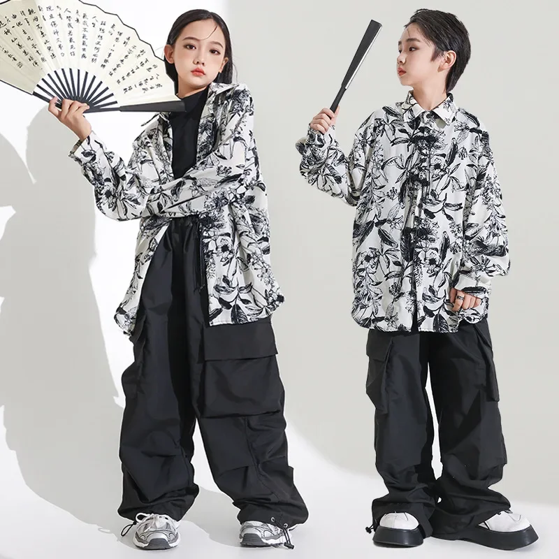 Jazz-Tanzkostüm für Mädchen. Hübsches japanisches Street-Dance-Performance-Kostüm-Set