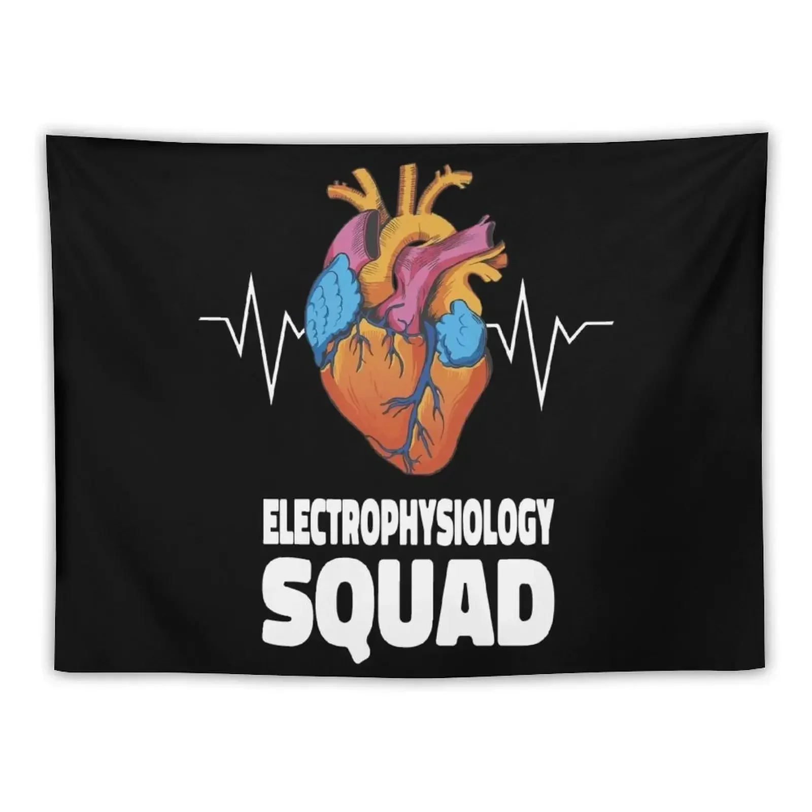 

Electrophysiology Squad Vintage Art With Heartbeat Tapestry Art Mural Room Design Tapestry