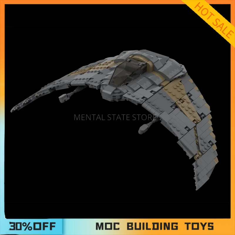 657PCS Customized MOC Goa'uld Death Glider Building Blocks Technology Bricks DIY Creative Assembly Education Toys Gifts