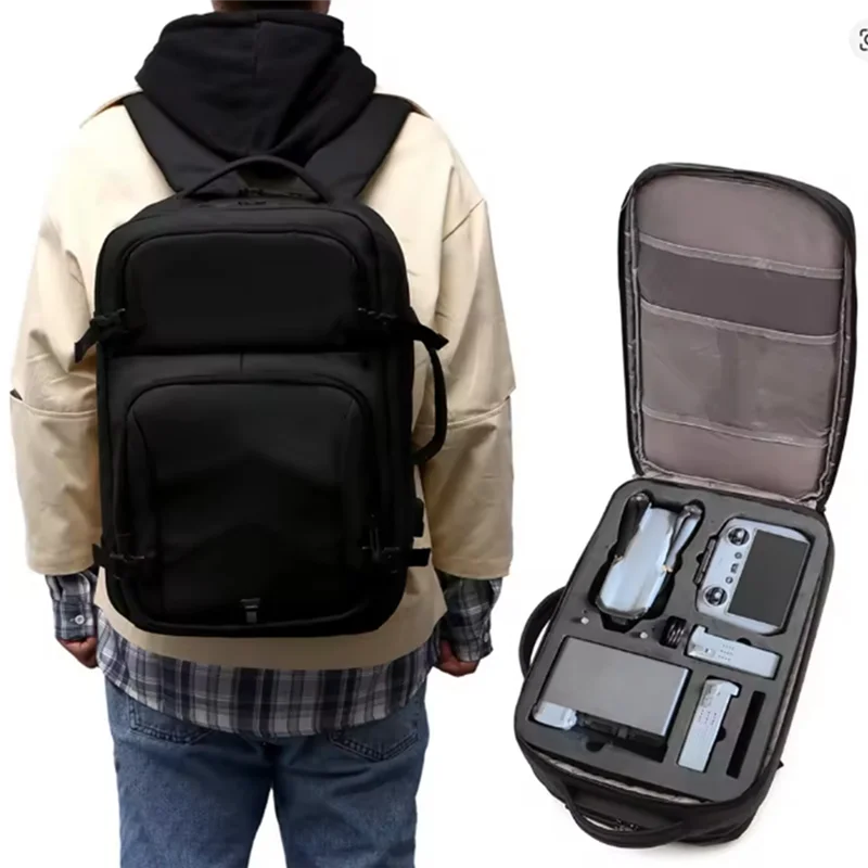 A24U Large-Capacity Shoulder Bag For DJI AIR 3 Backpack 15 Inch Laptop Organizer Bag