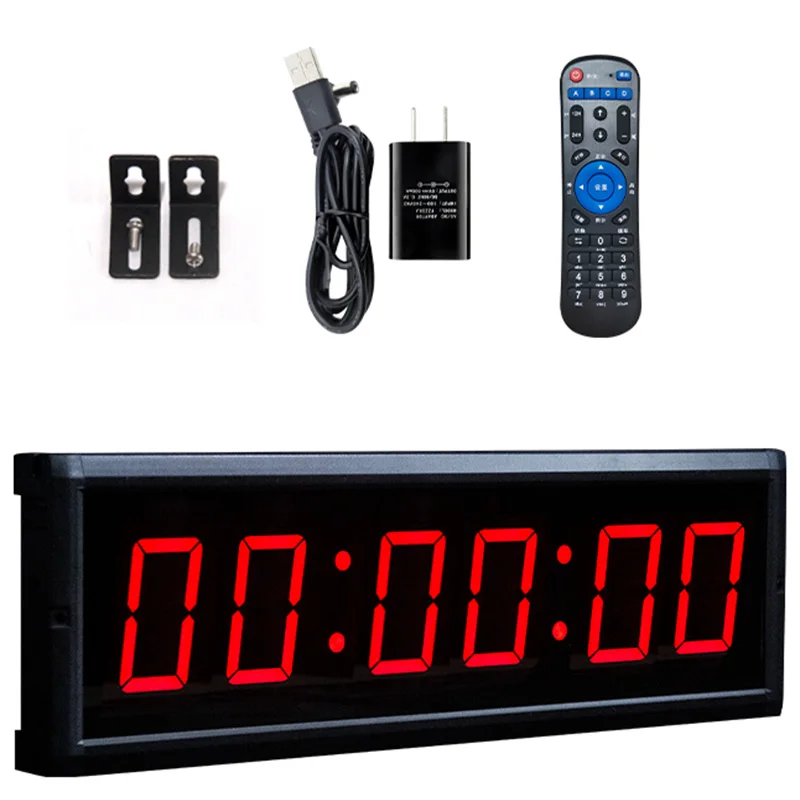 Imagem -06 - Despertador de Parede Digital com Controle Remoto Polegadas Dígitos Hh: Mm: ss 2023 Hot Sale