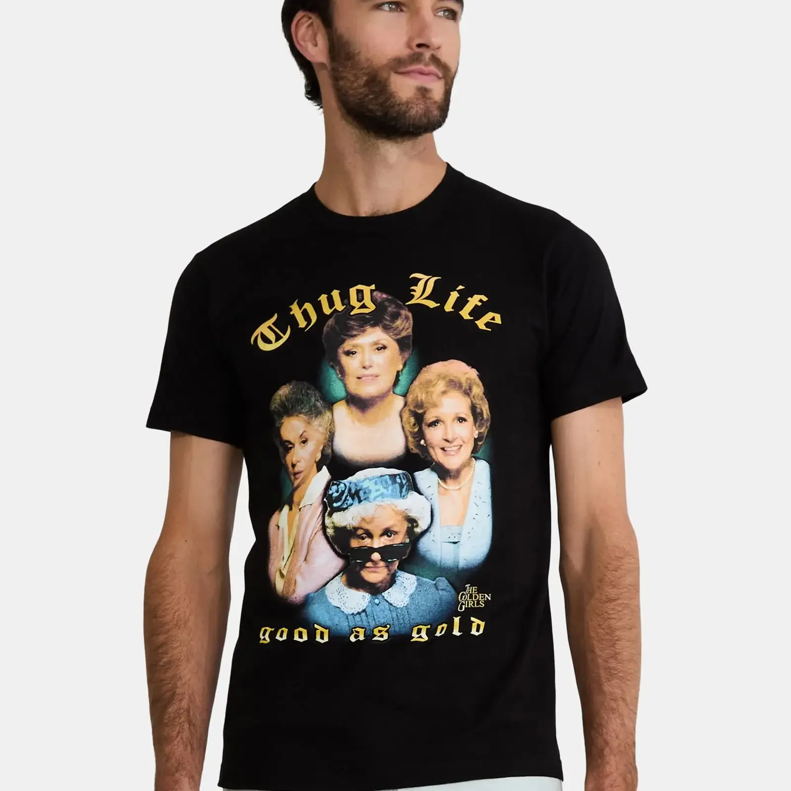 Golden Girls Men's Big Thug Life Good As Gold T Shirt Sizes S 3XL vintage Washed Versatile Casual Stretched designer clothes