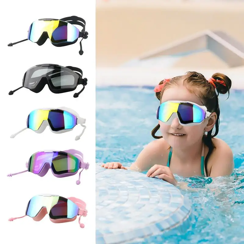 Anti-Fog Pool Goggles Swimming Goggles No Leaking Full Protection Wide View No Leaking Full Protection Glasses Extra Silicone La