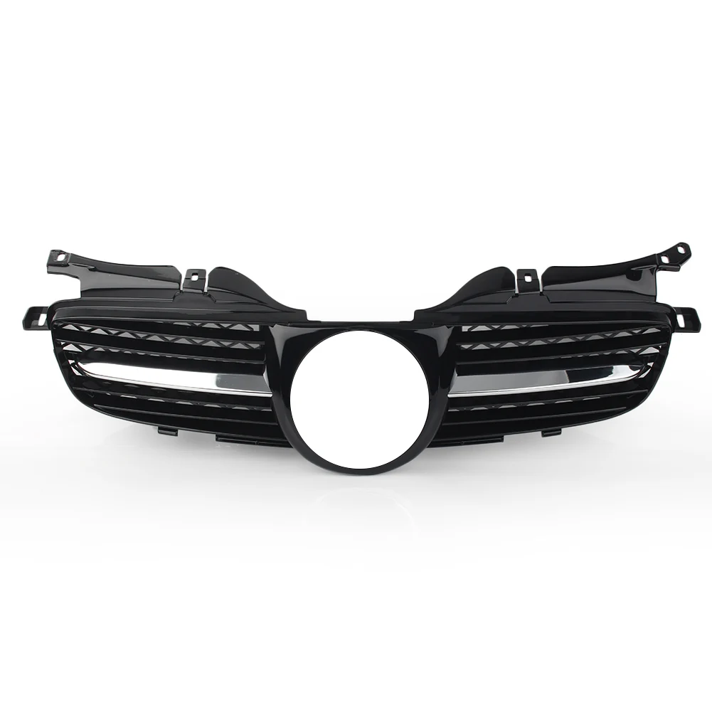 For Mercedes Benz R170 W170 SLK-Class 1998 1999 2000 2001 2002 2003 2004 ABS Car Front Grille Upper Grill Chrome Black