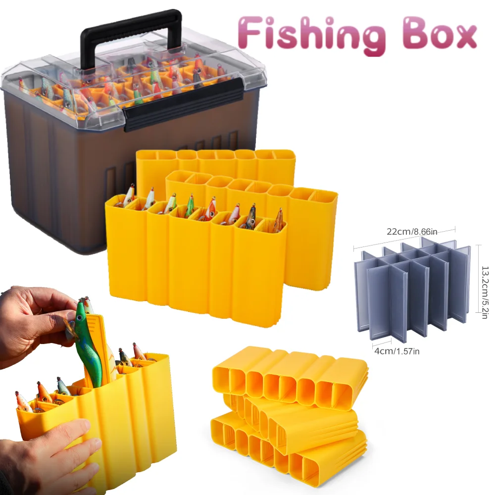 

24 Grids Webfoot Octopus Egi Storage Organizer Box Minnow Squid Jig Hard Bait Container Squid Jig Container Fishing Accessories
