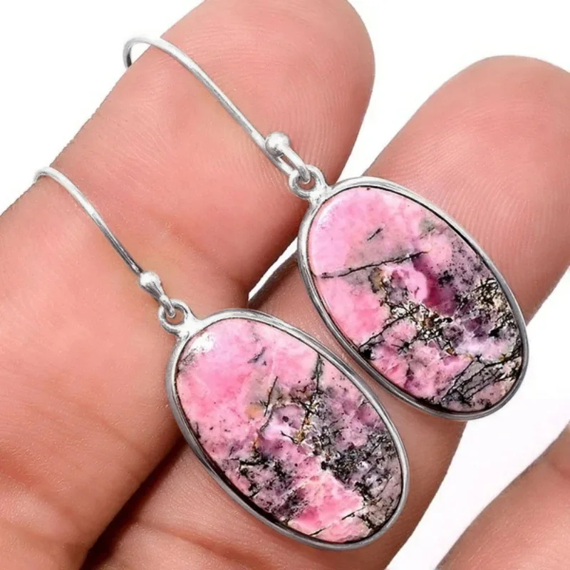 2026 New Pink Simulated Texture Lady Earrings with European and American Design, Personalized Stickers, Alloy Accessories