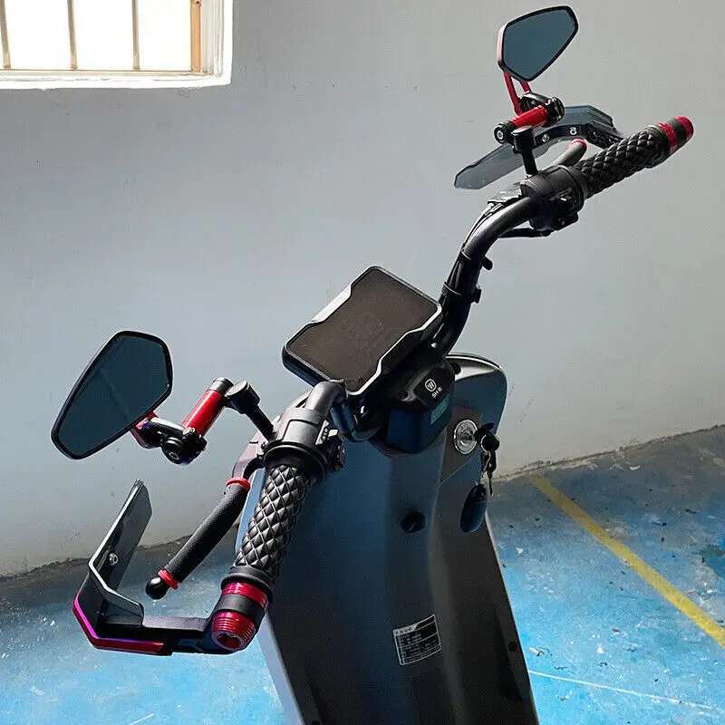 معدات واقية من الألومنيوم مقاومة للرياح باستخدام الحاسب الآلي للدراجات النارية ، واقي واقي اليد ، واقي اليد للزجاج الأمامي ، مقبض واقي لسكوتر موتوكروس #3