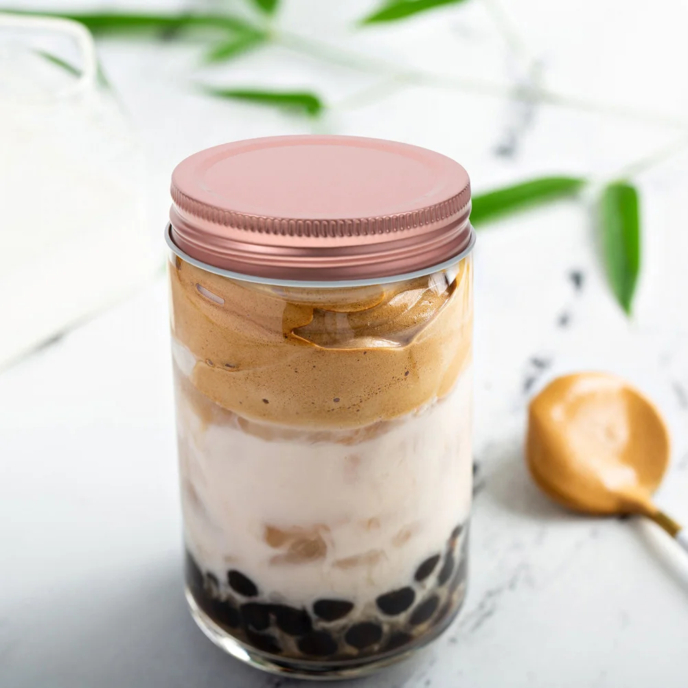 

6Pcs Wide Mouth Mason Jar Lids Reusable Tinplate Sealing Canning Covers for Jam Biscuits Fruits Dustproof Storage Caps