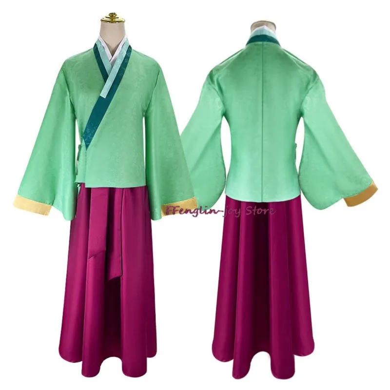 Maomao Costume Cosplay Parrucca Anime The Apothecary Diaries Gonna Abito Verde Top Kusuriya No Hitorigoto Tornante Halloween per le donne