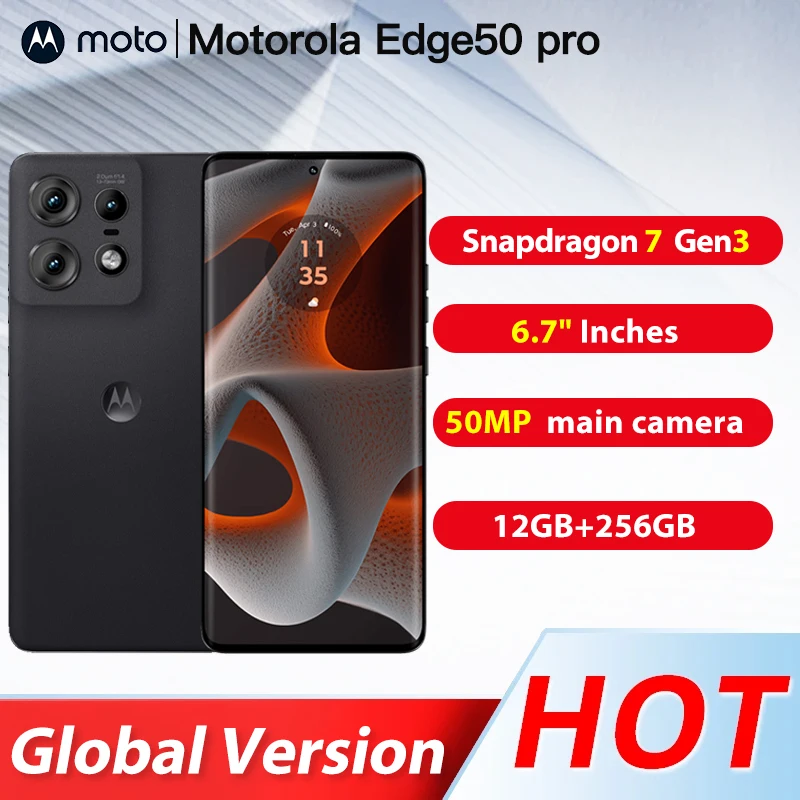 Motorola Moto Edge 50 pro Global Version 5g 6.7'' Mobile Phone 50MP Camera Snapdragon® 7 Gen 3 125W Fast Charger