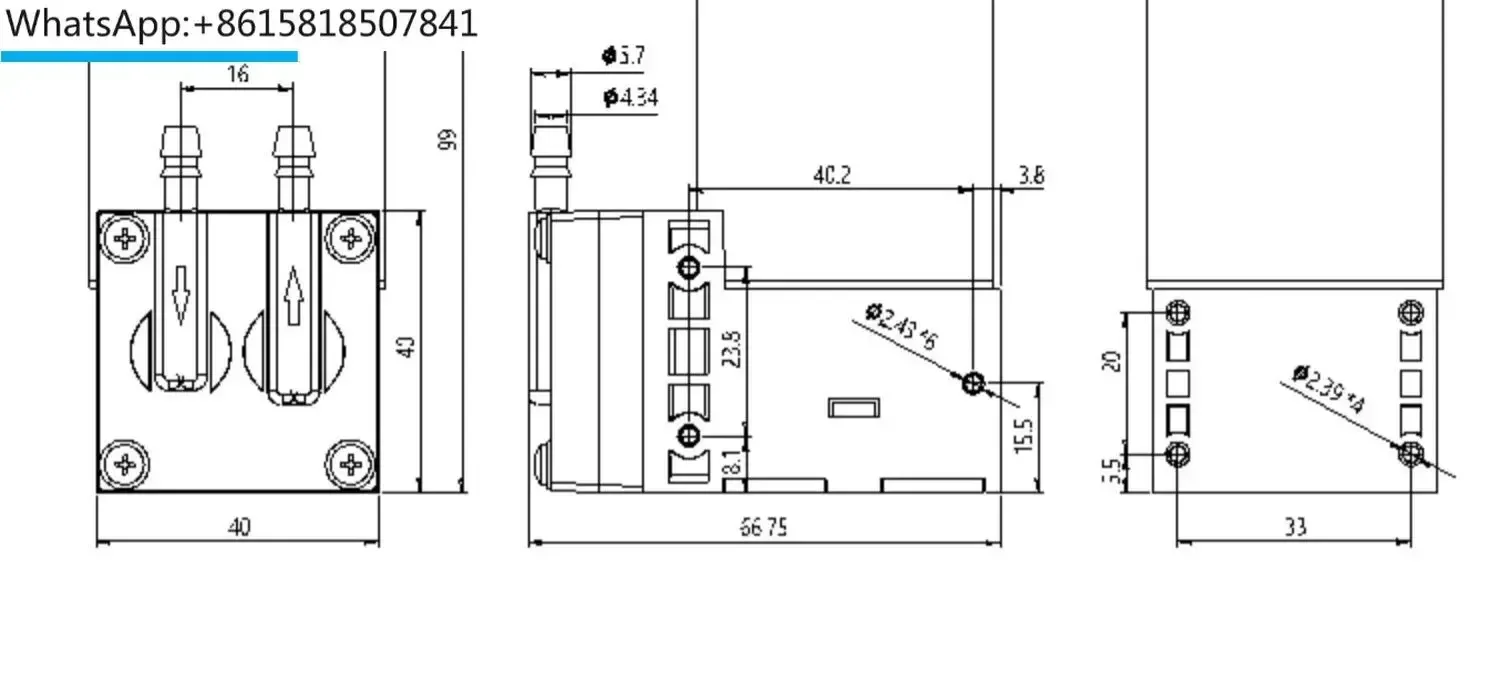 Micro vacuum pump pumping ultra-high positive pressure small air pump silent gas monitoring mini small air pump