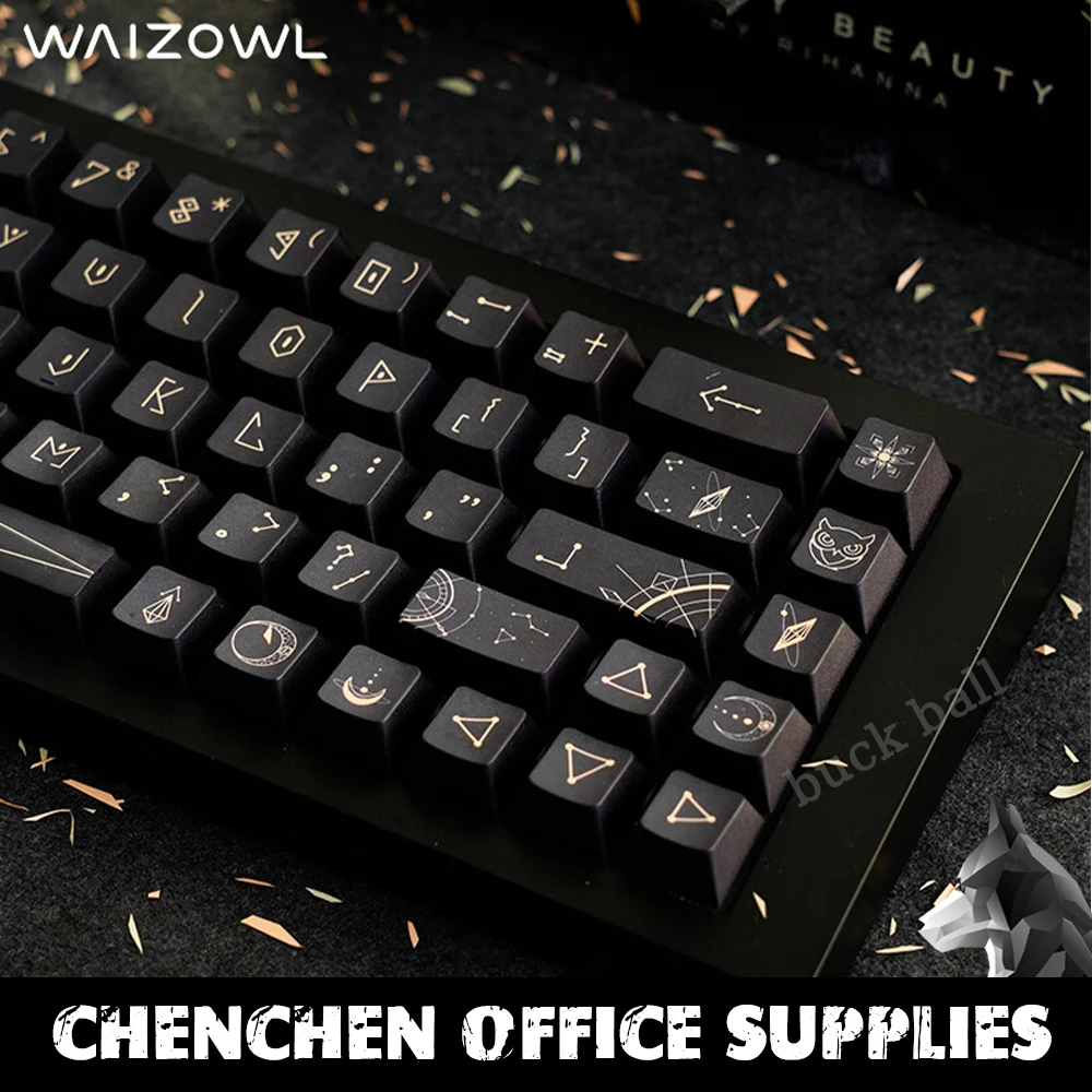 

Waizowl 144Keys Keycaps Mechanical Keyboard Retro Keycap PBT CHERRY Office Gaming Keyboards Keycaps Keyboards Accessories Gift