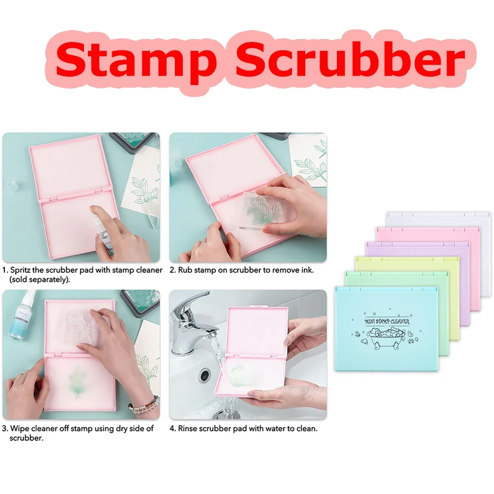 

1pc Reusable Stamp Scrubber for Clear/Rubber/Cling/Foam Stamps Stamp Cleaning Pad for DIY Scrapbooking Stamps Cleaner Tool
