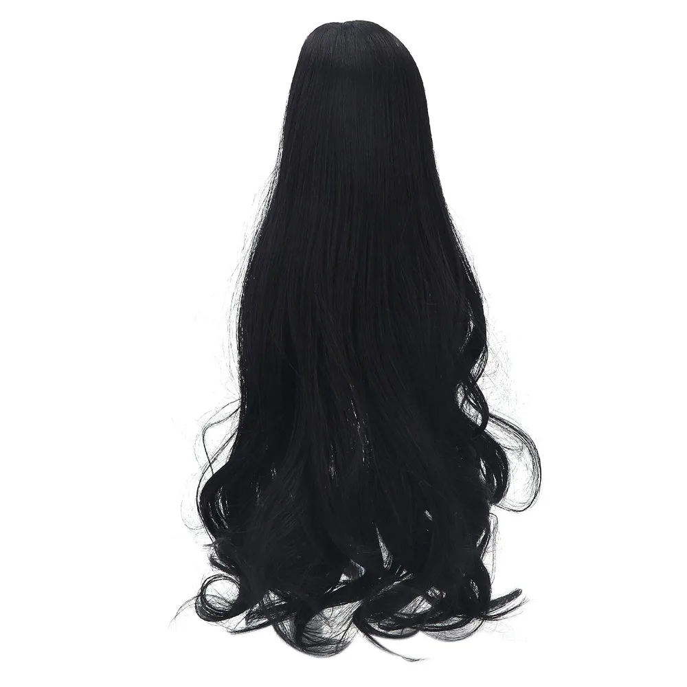 

Accessories Long Curly Hair Hair Wig Black Trimmable DIY Wig Soft Replacement Wig Decoration