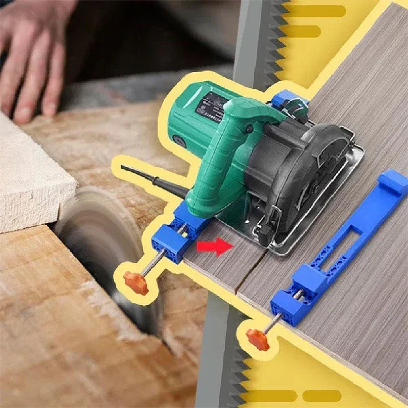 High-quality  Lock The Cutter Base Adjustable Cutting Machine Base Guide Rail ABS Circular Saw Milling Positioning Clamps