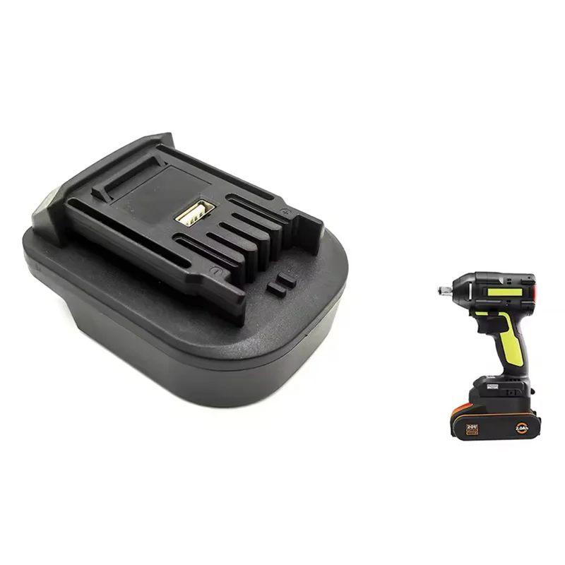 

A76X-Battery Converter Adapter For 4Pin Orange To 5-Pin Green 20V For Worx Cordless Power Tool Battery Use