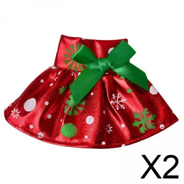 ชุดกระโปรงตุ๊กตาแฟชั่นสำหรับตุ๊กตาเด็กผู้หญิงขนาด 1/12 ชุดปาร์ตี้คริสต์มาส อุปกรณ์เสริมของขวัญสำหรับเด็ก