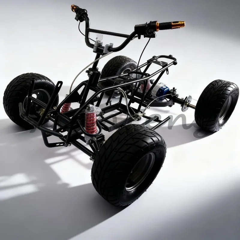 Modified 4-Wheel Electric Shaft Drive Beach Car Frame Kit, Front & Rear Suspension, Rear Axle, 7 or 8 Inch Tires