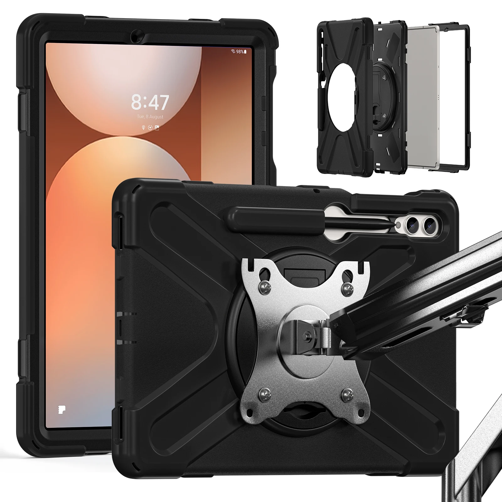 

Противоударный чехол с подставкой для Samsung Galaxy Tab A9 + S11 A11 + S10 FE + X620 X626B 2025 13,1 дюйма SM-X210