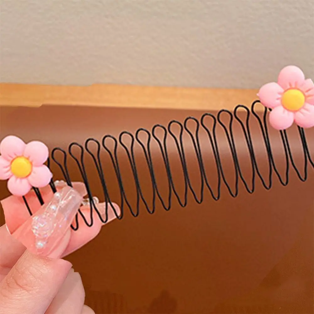 

Fresh Spring U Shape Hair Styling Comb Fixed Combs Hair Wear Invisible Extra Hair Holder Teeth Rainbow Decoration