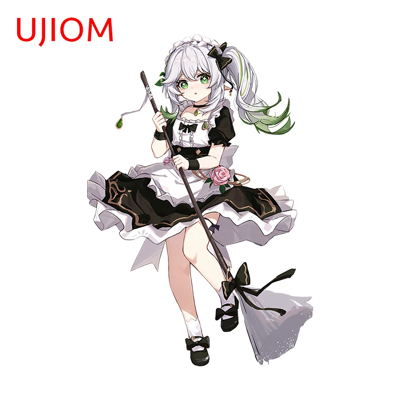 UJIOM 13cm X 8.9cm Nahida Chibi Loli Genshin Impact Wall Stickers Amusing Baby Nursery Room Decal Murals Home Decoration Chambre