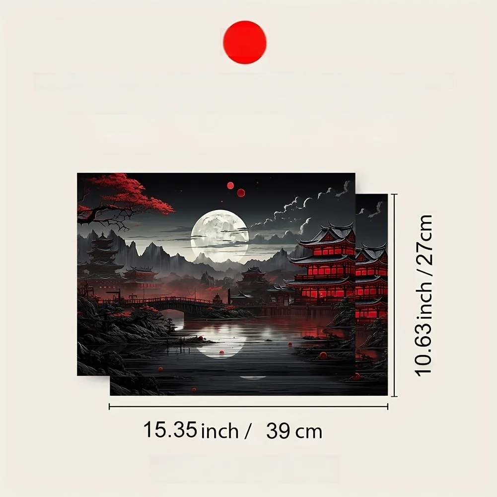 2 Pieces, Cartoon Deep Mountain Moon Design Computer Skin, Universal Vinyl Scratch Resistant Sticker, Universal for Mac Books