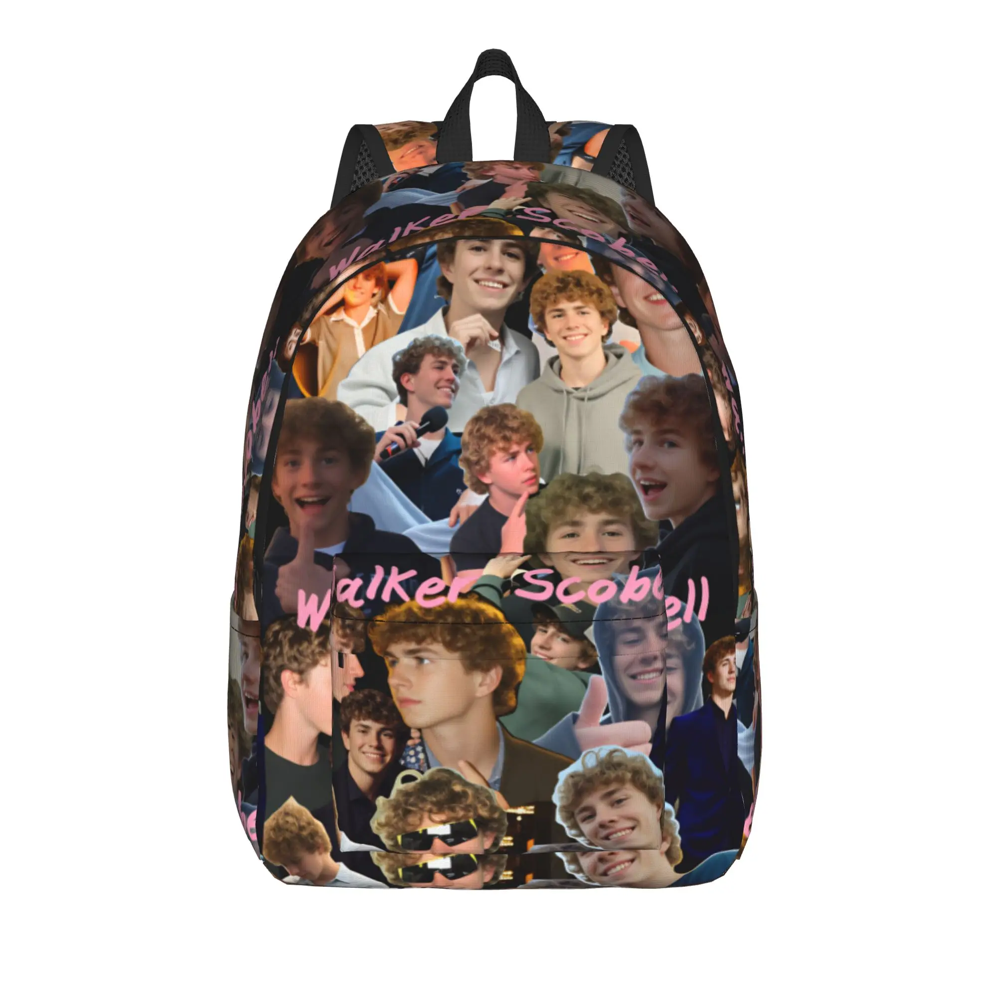 Walker Scobell Smile Mask USA Actor Backpack Student  Pattern Backpacks Polyester Streetwear School Bags Daily Design Rucksack