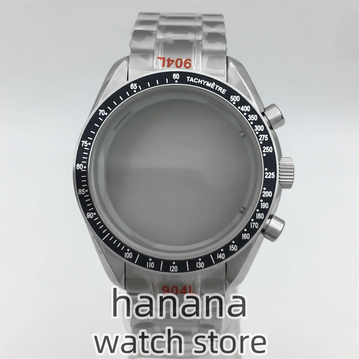 Мужские часы 40 мм, металлический корпус, подходит для механизма VK63, аксессуары для часов, детали для часов, подходит для ремешка 20 мм, коробка для часов