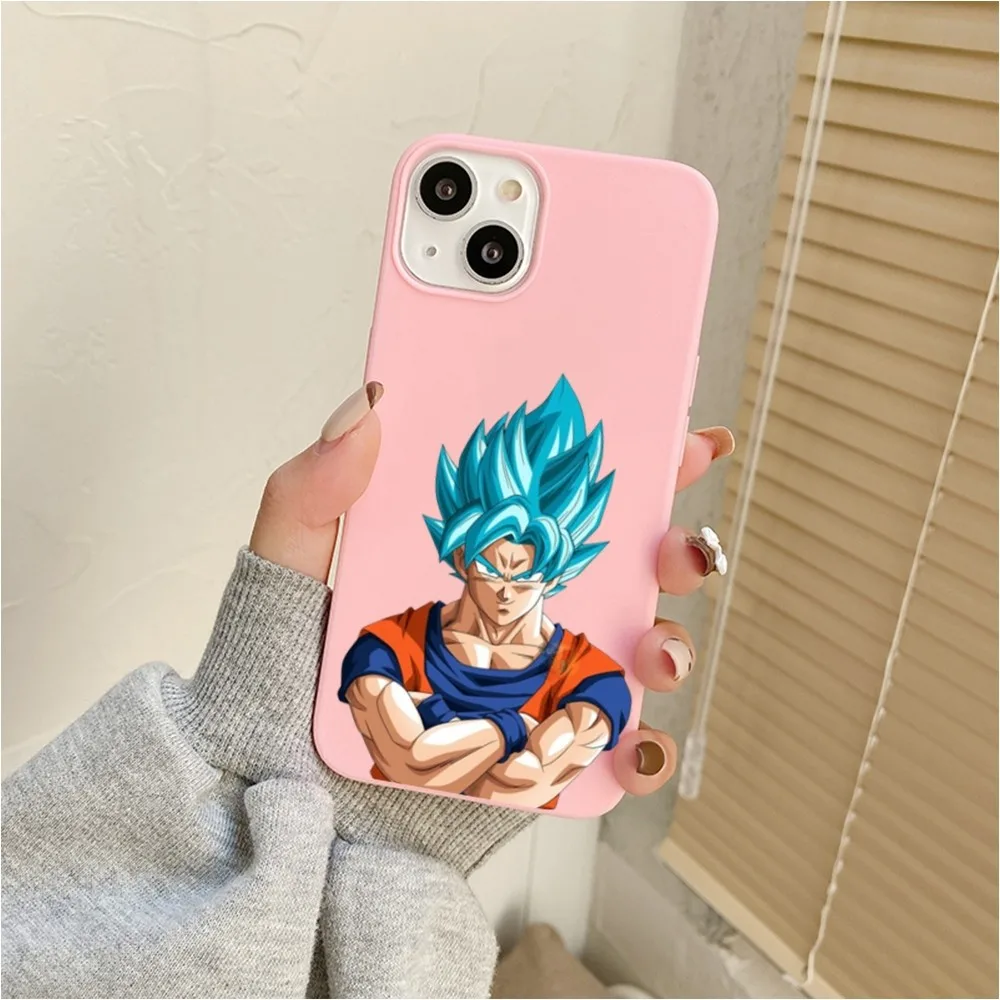 G-Goku D-Dragon B-Ball Phone Case For Iphone 11 13 14 Pro Max X Xr Xs Max Se2020 12mini Pink Cover Case