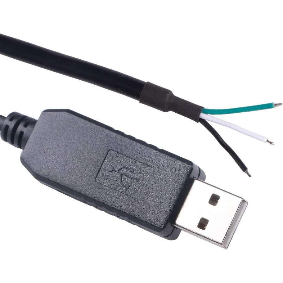 

USB Serial Cable RS232 3P Wire End 3 Pins Adapter PL2303 WE 3P Converter 1.8M