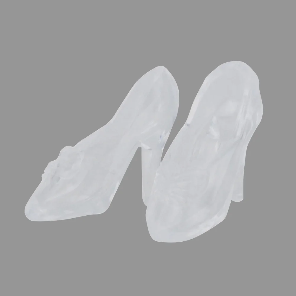 

6Pcs Transparent Mini High Heel Princess Shoe Party Decoration for Wedding Bridal Shower Birthday Table Serving Cosplay Favor