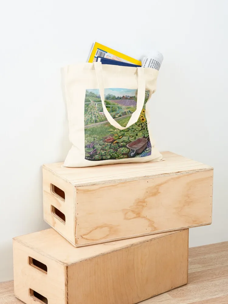 الهروب إلى Allotment' بواسطة Sonia Finch Tote Bag حقيبة تسوق محمولة قماش حمل أكياس التسوق أكياس عربة التسوق