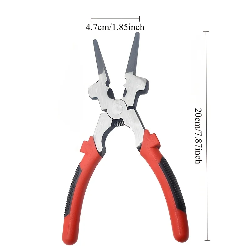 20.32 cm Multi-Purpose Welding Pliers Welding Tool Auxiliary Pliers with Ergonomic Insulated Grips for Automotive Welding