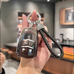 For Cadillac ESV Escalade CTS XTS SRX ATS CT5 XT5 XT6 XLS 6D Plating TPU Car Remote Key Case Cover Protective Shell Fob