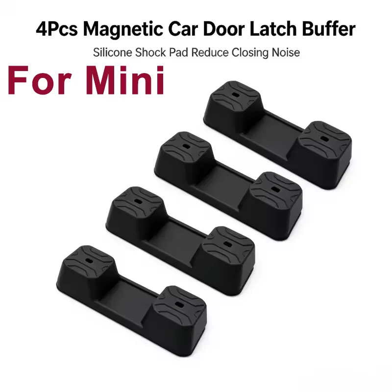4Pcs Magnetic Silicone Car Door Latch Buffer Shock Pad For Mini Cooper S R56 R50 R53 F56 F55 R60