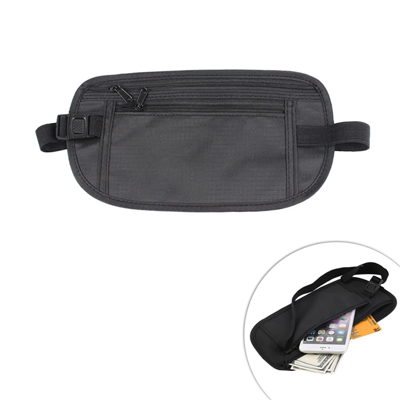 Invisible Travel Waist Packs Pouch for Passport Money Belt Bag Hidden Security Wallet Gift Travel Bag Chest Pack Money Waist Ba