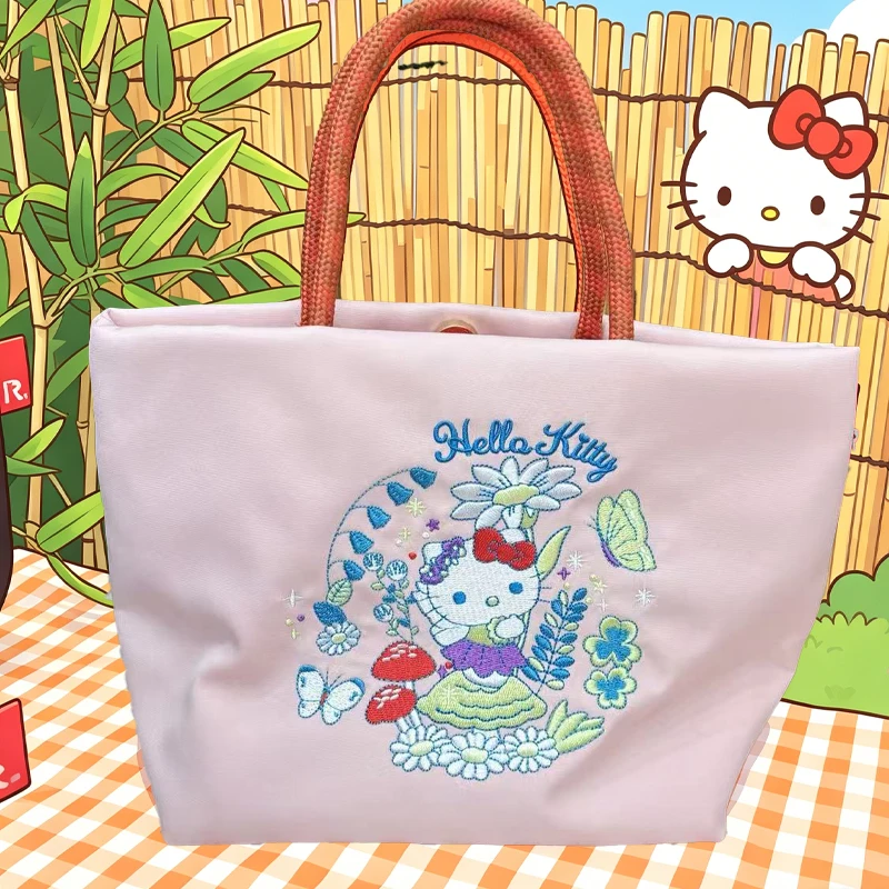 

Kawaii Hellokittys Crossbody Bag Handbag Anime Figure Cartoon Cute Cinnamoroll Kuromi Embroidery Shoulder Bag Bags for Woman