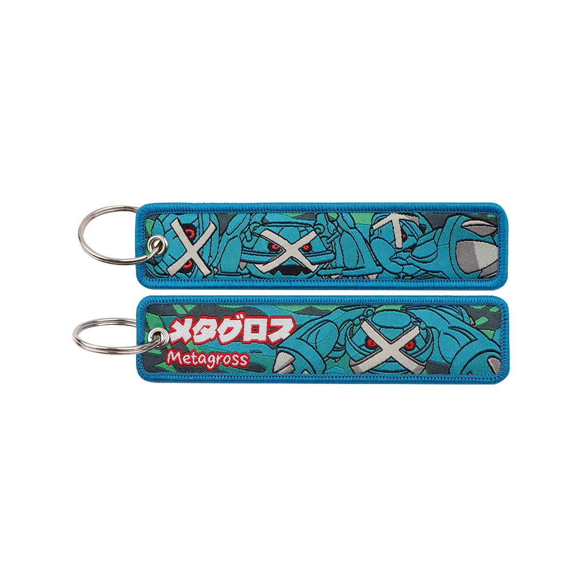 Japanse Anime Game Monster Key Tag Borduren Sleutelaanhangers Houder Mannen Vrouwen Sleutelhanger Sleutelhanger voor Motorfietsen Accessoires