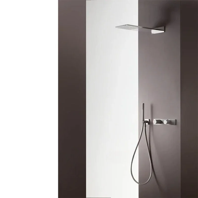 Enter the wall shower shower brushed hot and cold