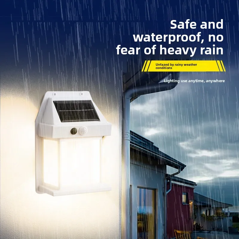 أضواء المنزل الشمسية مصابيح الفناء في الهواء الطلق - التشغيل التلقائي عند الغسق، التنغستن الأبيض الدافئ، أضواء الجدار الاستشعار الحركة، بالجملة للهدايا