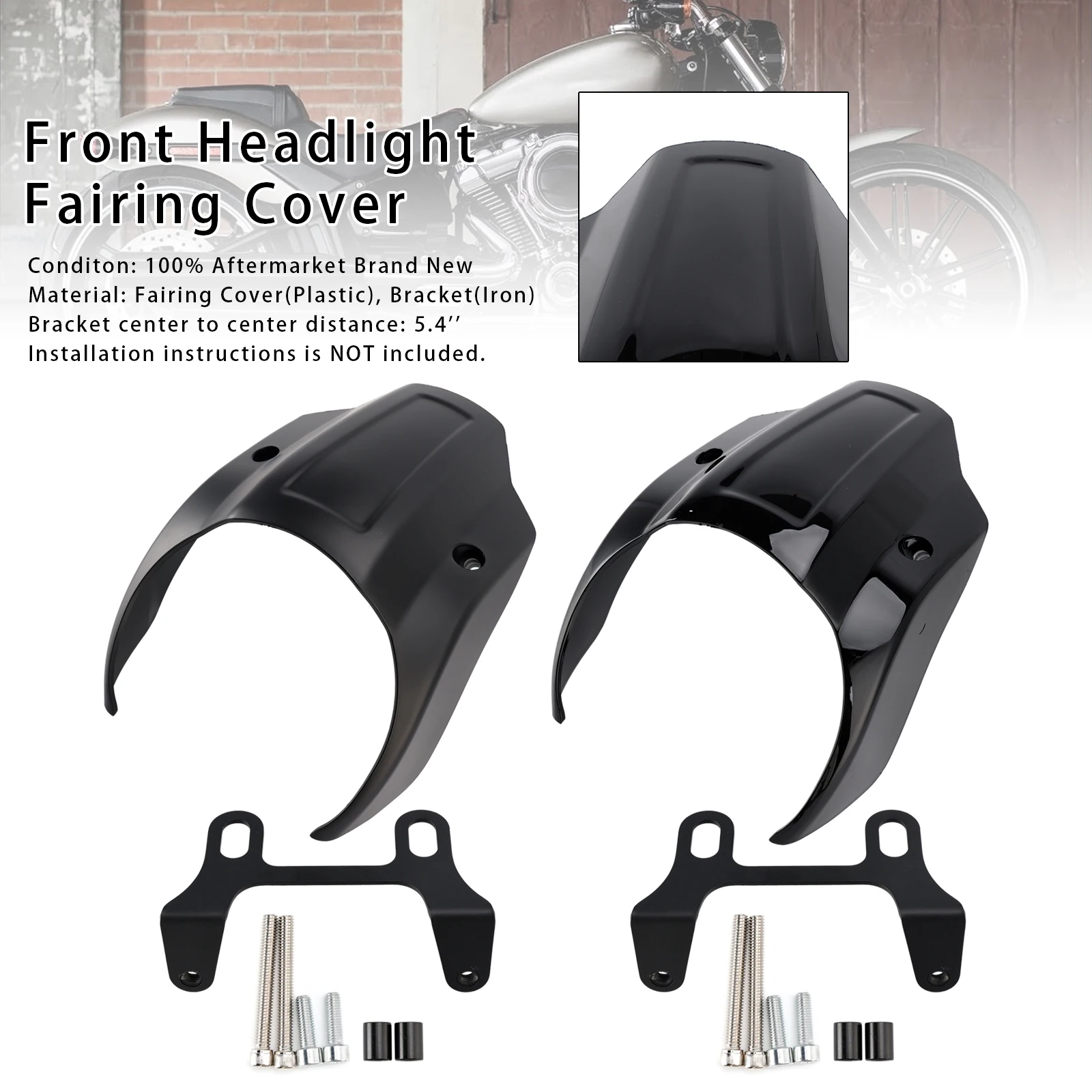 

Крышка передней фары Topteng, подходит для Breakout FXBR FXBRS 2018 2019 2020 2021 2022 2023 2024