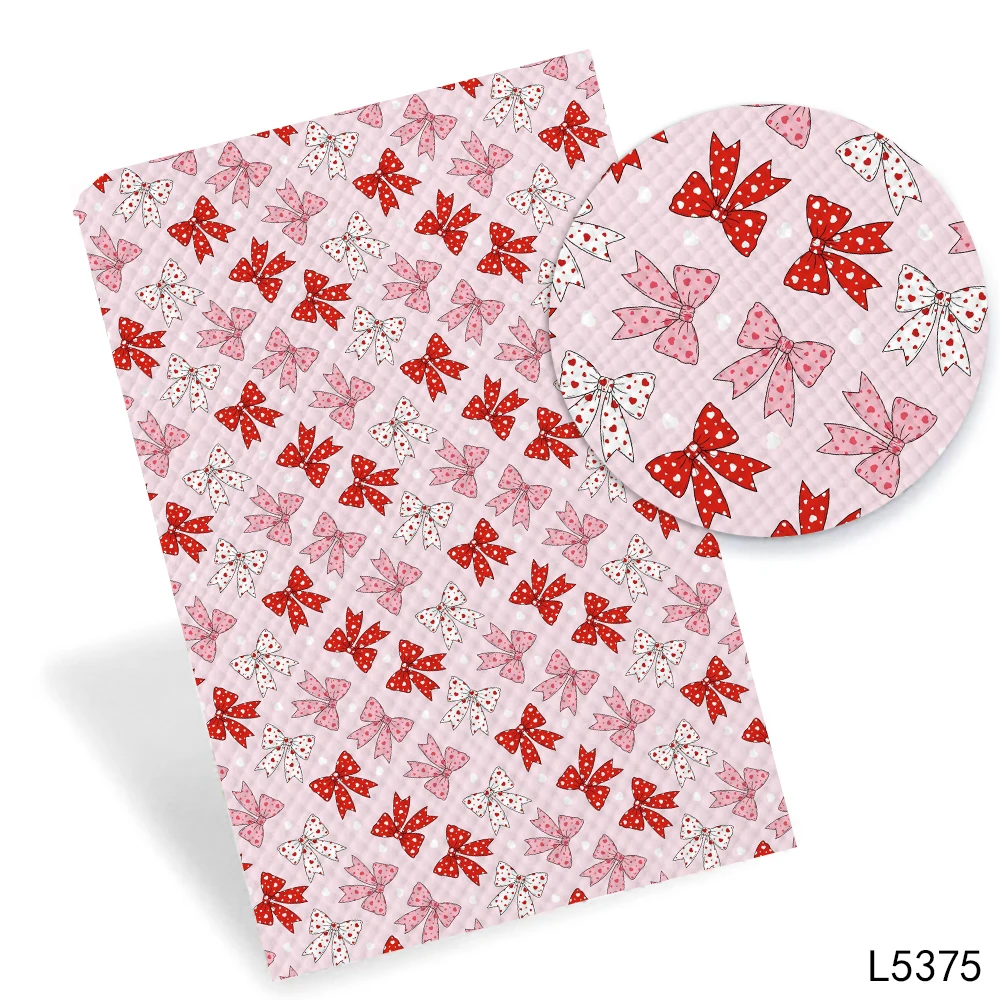 Strawberry Cherry Fruit Prints Faux leather for Hairbows DIY Handmade Materials
