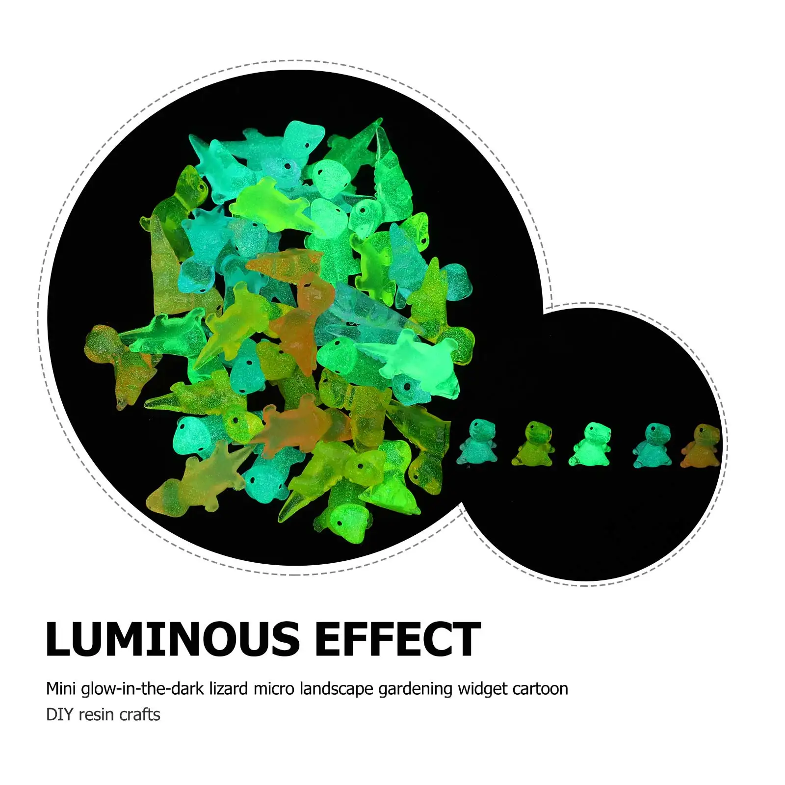 36 قطعة سحلية متوهجة صغيرة الراتنج الحرفية الحيوان لطيف مكتب ديكور للمنزل حديقة مكتب منضدية